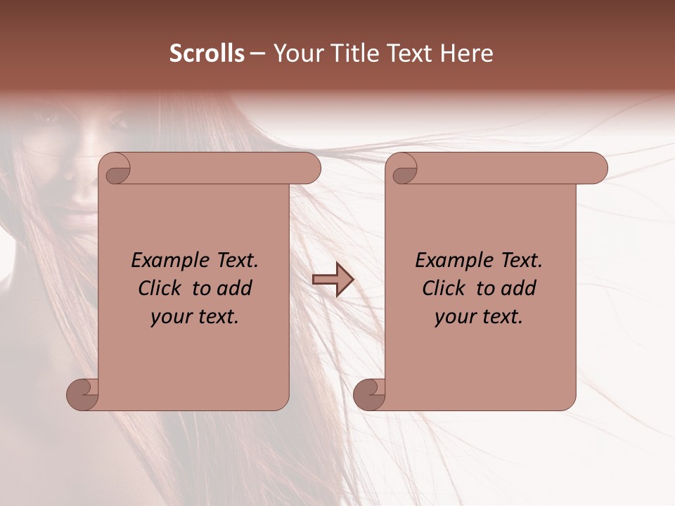 Woman Model Hairstyle PowerPoint Template
