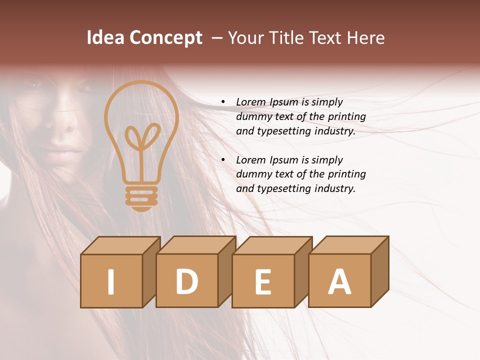 Woman Model Hairstyle PowerPoint Template