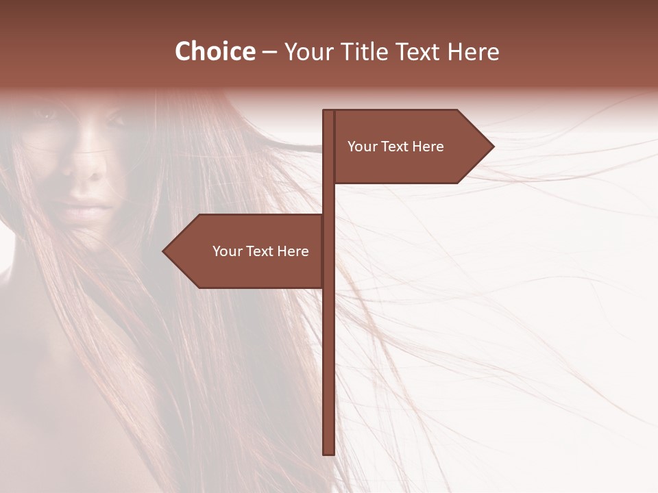 Woman Model Hairstyle PowerPoint Template