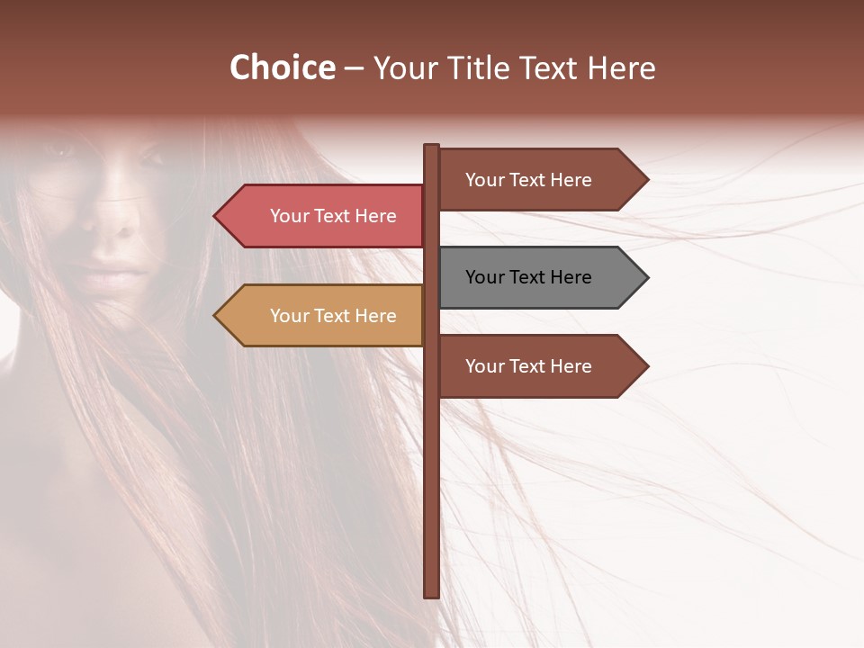 Woman Model Hairstyle PowerPoint Template