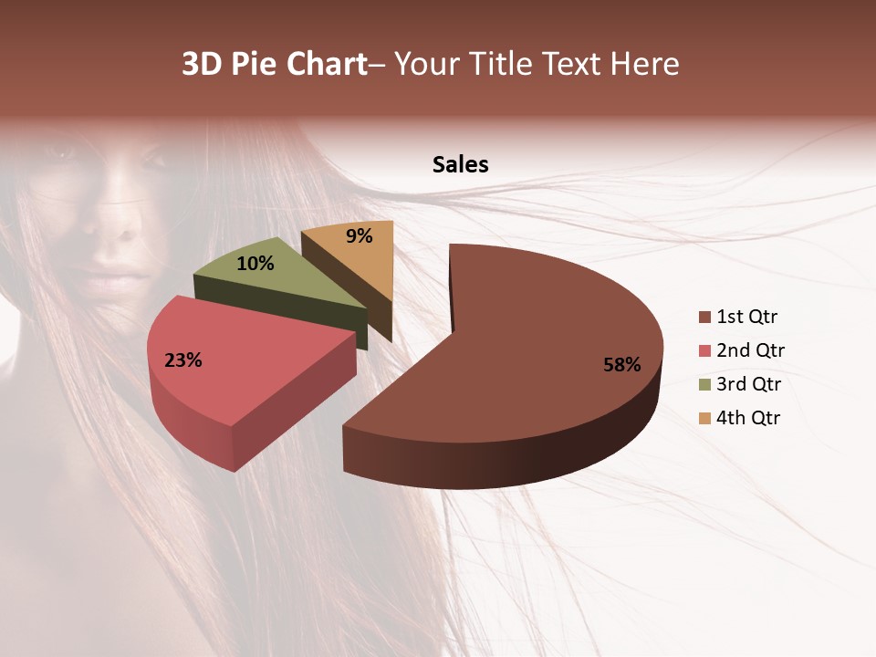 Woman Model Hairstyle PowerPoint Template
