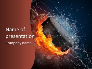 Fire Black Splash PowerPoint Template