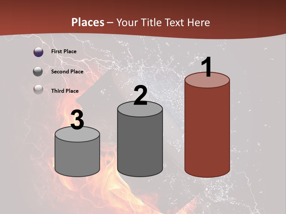 Fire Black Splash PowerPoint Template