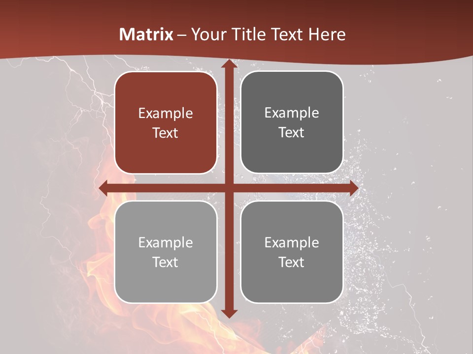 Fire Black Splash PowerPoint Template