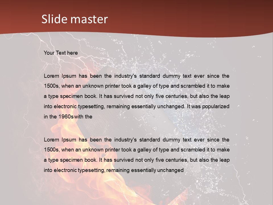 Fire Black Splash PowerPoint Template