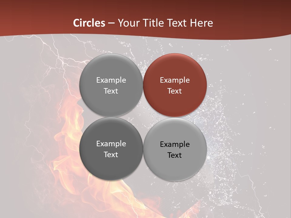 Fire Black Splash PowerPoint Template