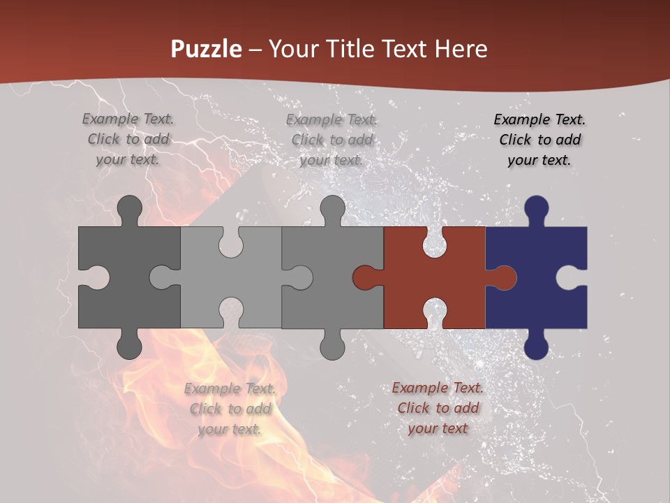 Fire Black Splash PowerPoint Template