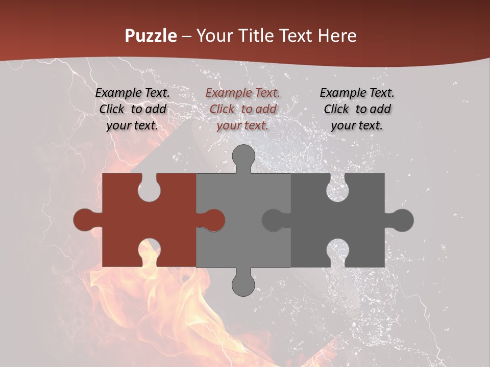 Fire Black Splash PowerPoint Template