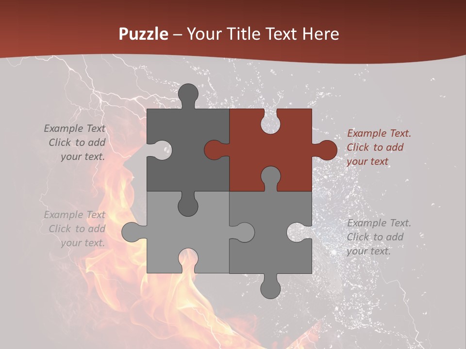 Fire Black Splash PowerPoint Template