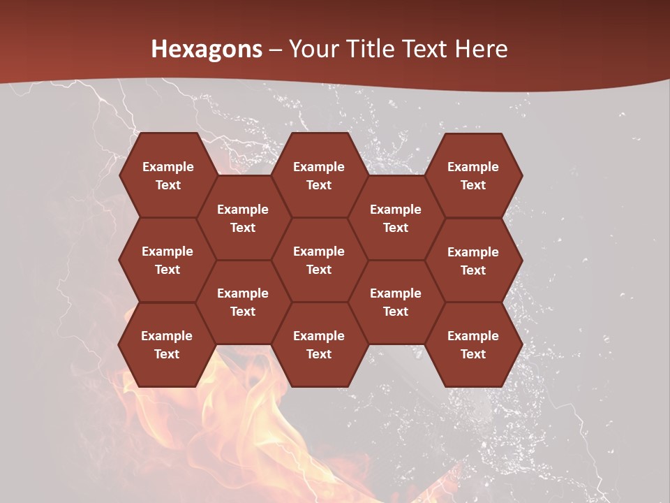 Fire Black Splash PowerPoint Template