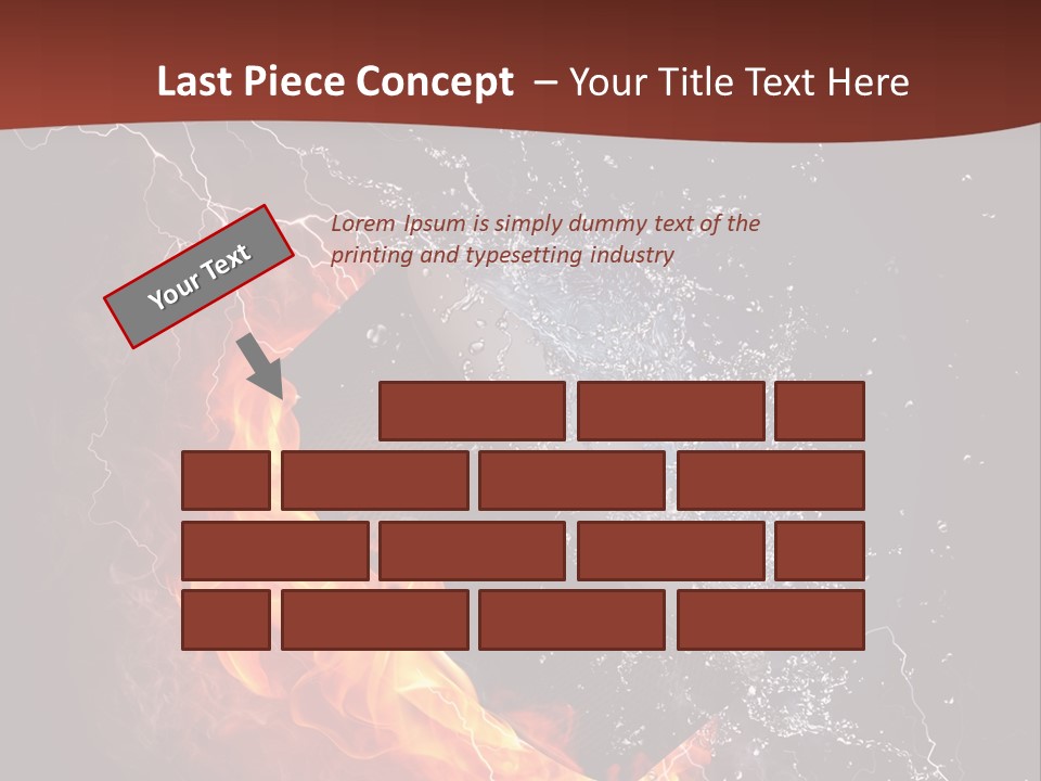 Fire Black Splash PowerPoint Template
