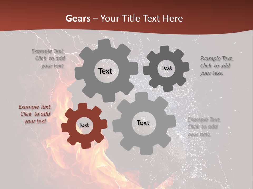 Fire Black Splash PowerPoint Template