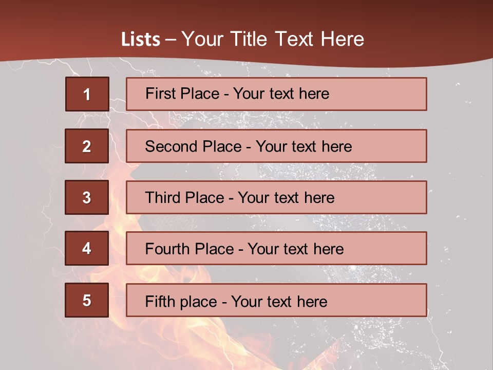 Fire Black Splash PowerPoint Template