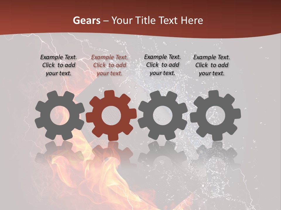 Fire Black Splash PowerPoint Template