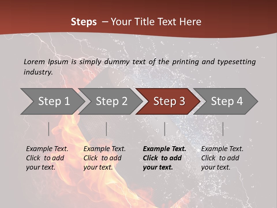 Fire Black Splash PowerPoint Template