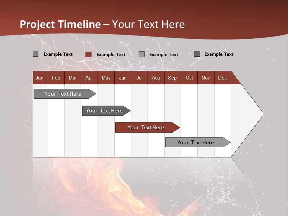 Fire Black Splash PowerPoint Template