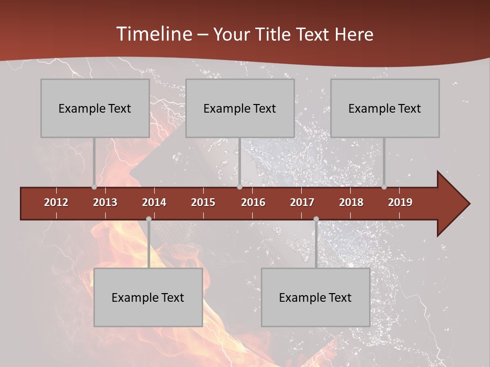 Fire Black Splash PowerPoint Template