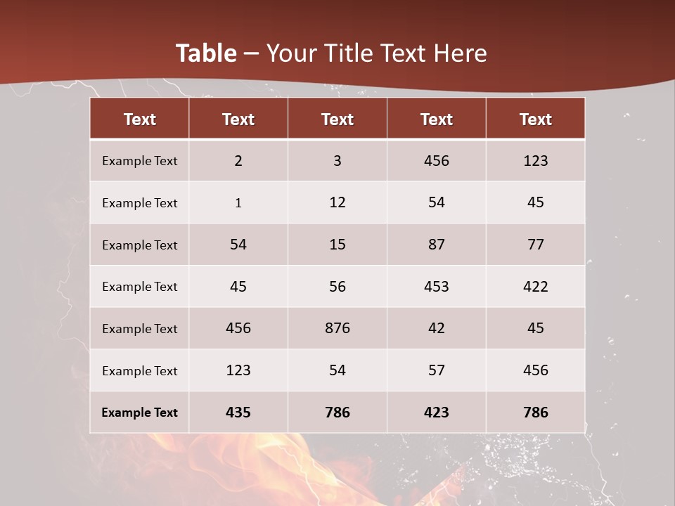 Fire Black Splash PowerPoint Template