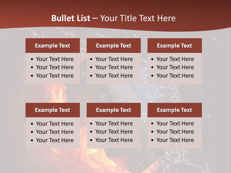 Fire Black Splash PowerPoint Template