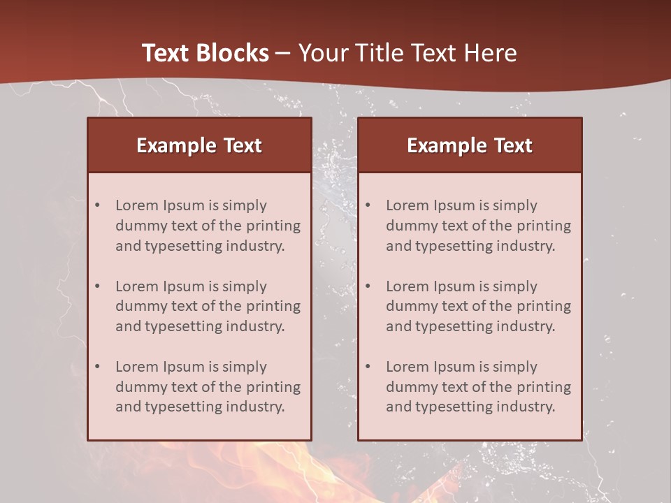 Fire Black Splash PowerPoint Template