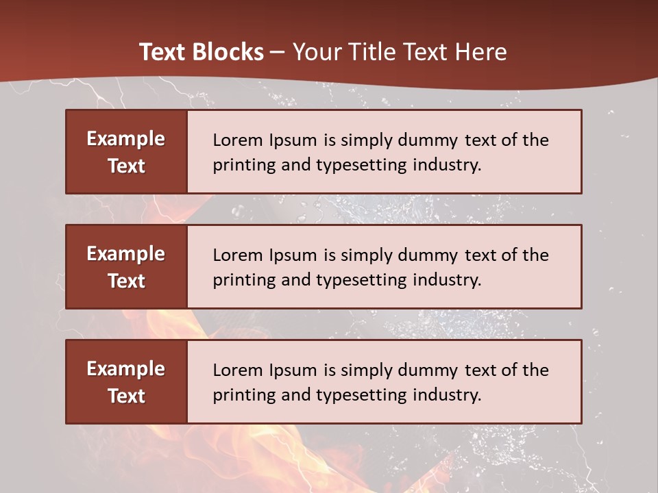 Fire Black Splash PowerPoint Template