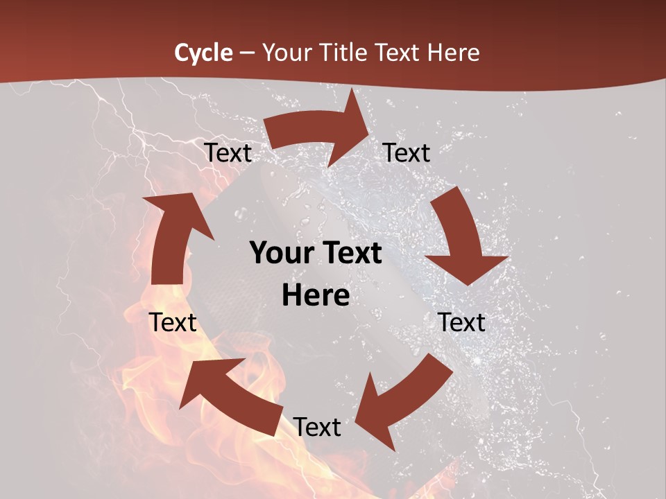 Fire Black Splash PowerPoint Template