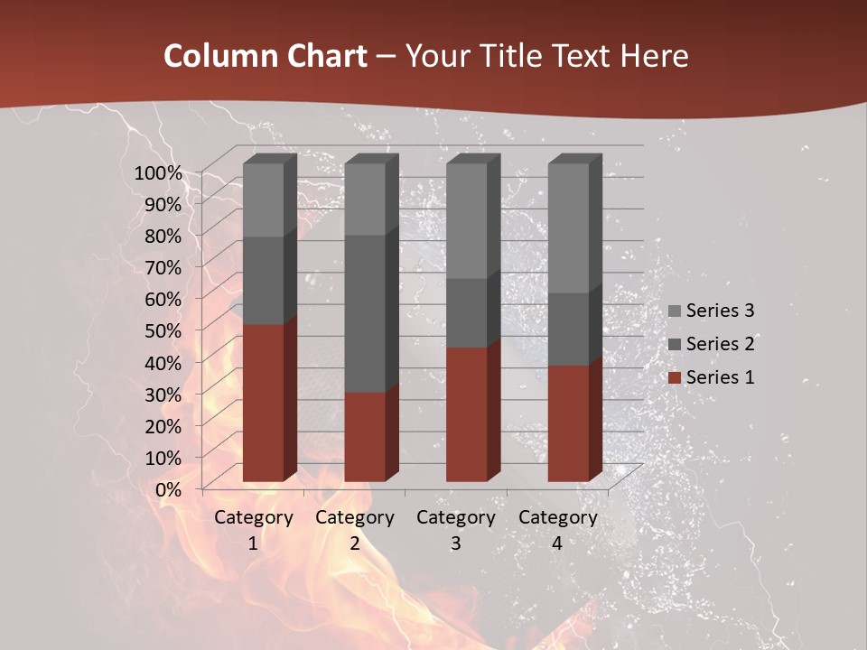 Fire Black Splash PowerPoint Template