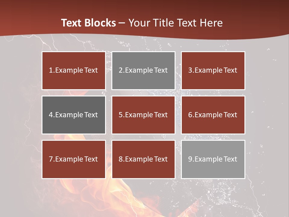 Fire Black Splash PowerPoint Template