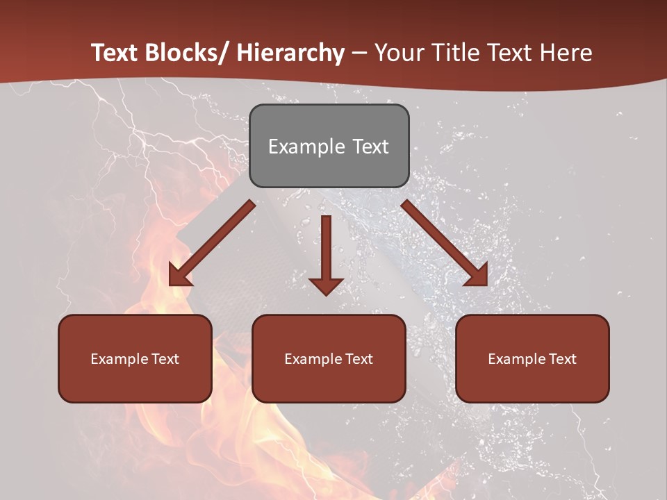 Fire Black Splash PowerPoint Template