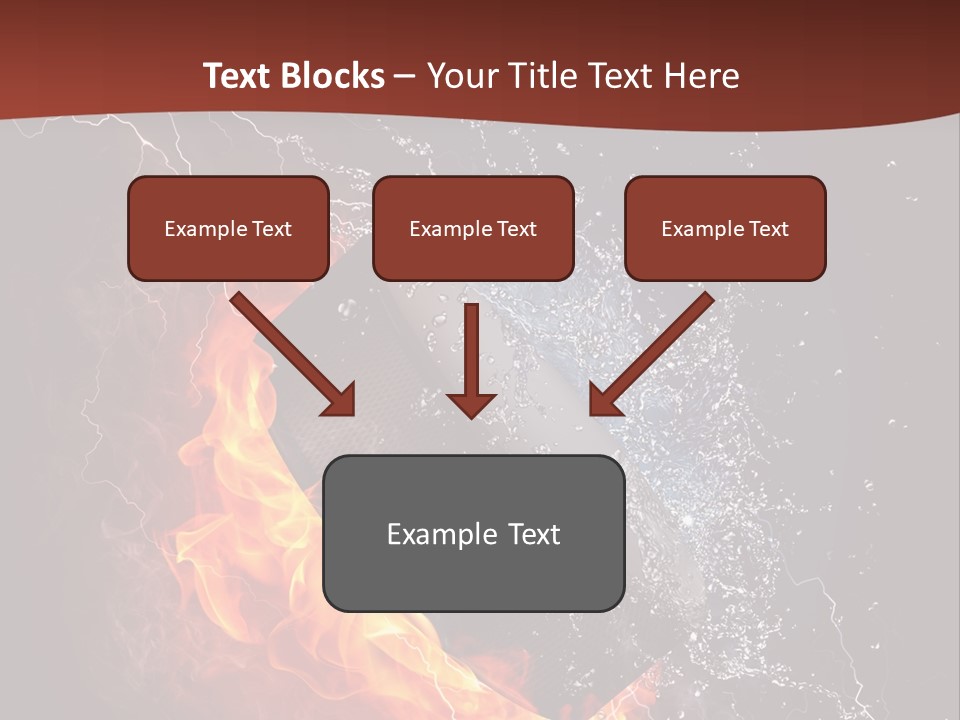 Fire Black Splash PowerPoint Template