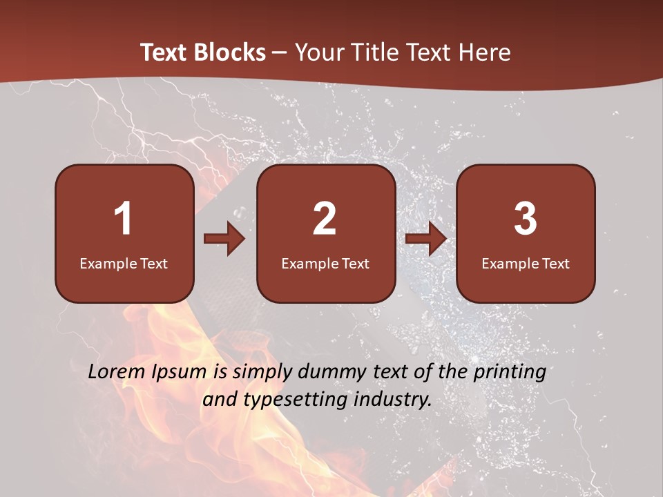 Fire Black Splash PowerPoint Template