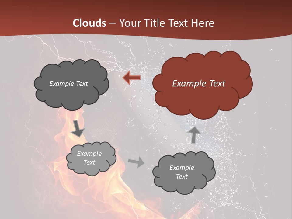 Fire Black Splash PowerPoint Template