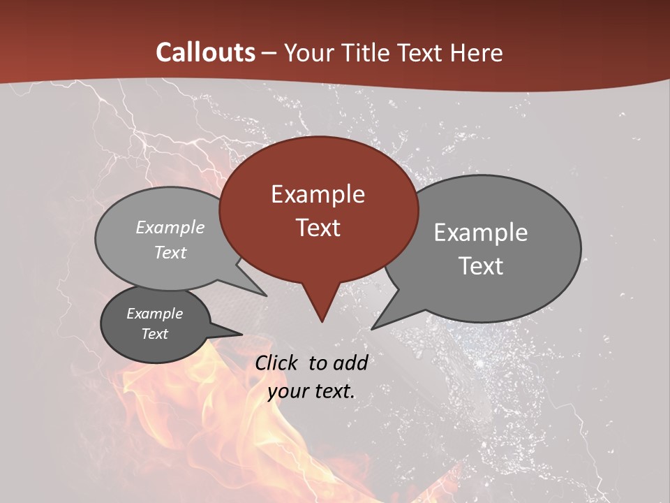 Fire Black Splash PowerPoint Template