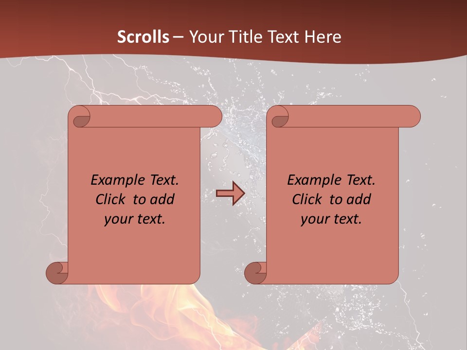 Fire Black Splash PowerPoint Template