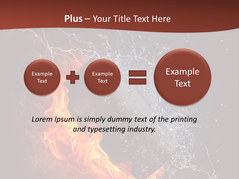 Fire Black Splash PowerPoint Template