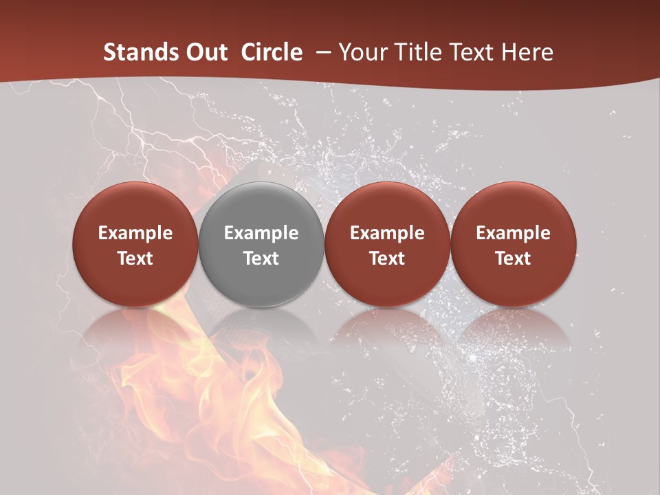 Fire Black Splash PowerPoint Template