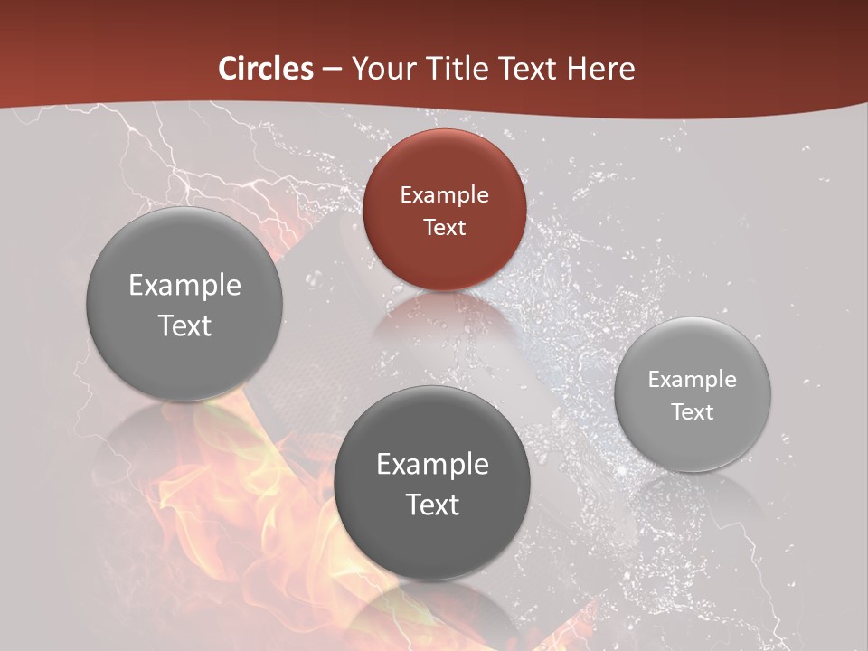 Fire Black Splash PowerPoint Template