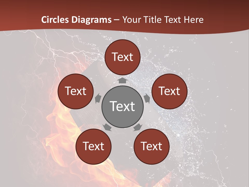 Fire Black Splash PowerPoint Template