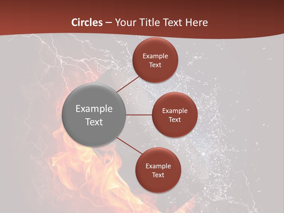 Fire Black Splash PowerPoint Template