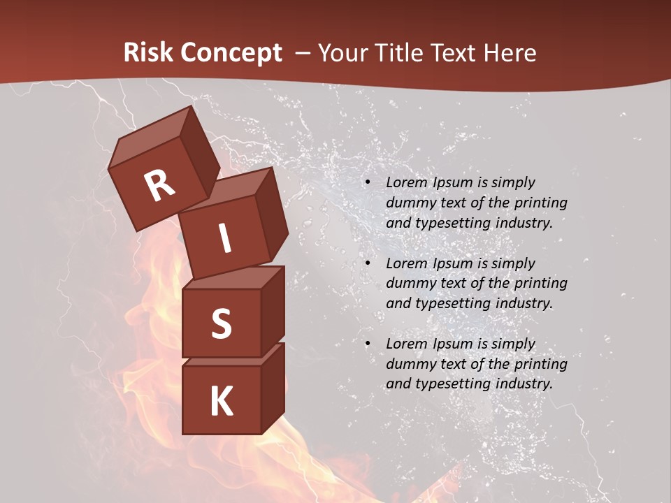 Fire Black Splash PowerPoint Template