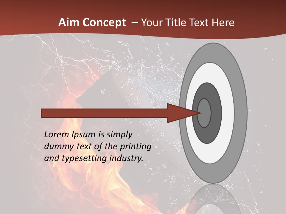 Fire Black Splash PowerPoint Template