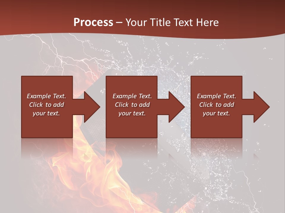 Fire Black Splash PowerPoint Template