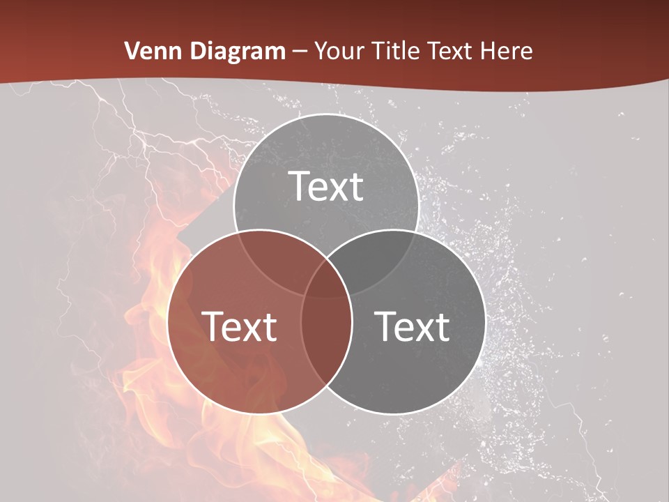 Fire Black Splash PowerPoint Template