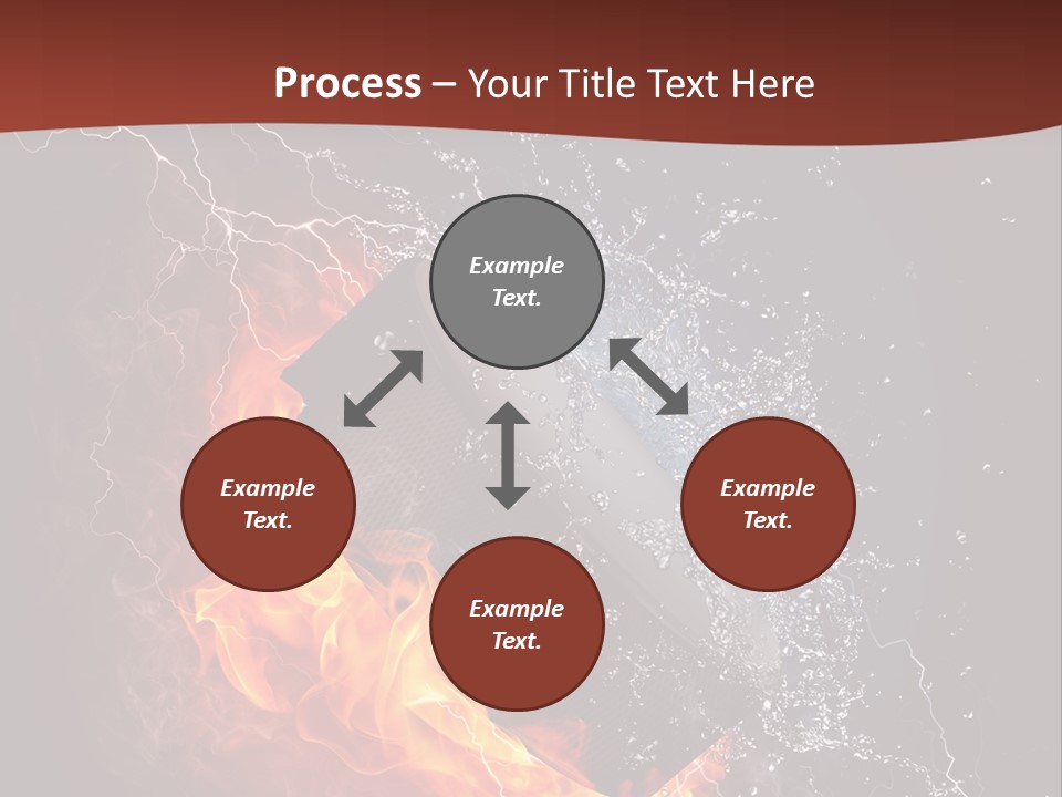 Fire Black Splash PowerPoint Template