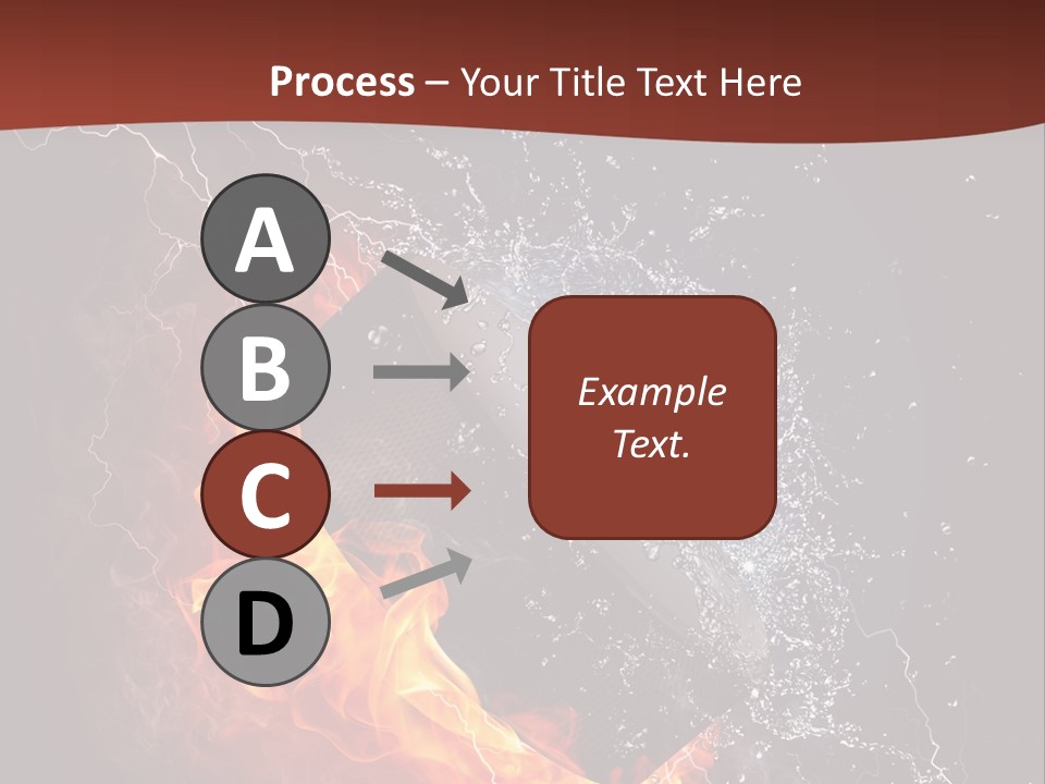 Fire Black Splash PowerPoint Template