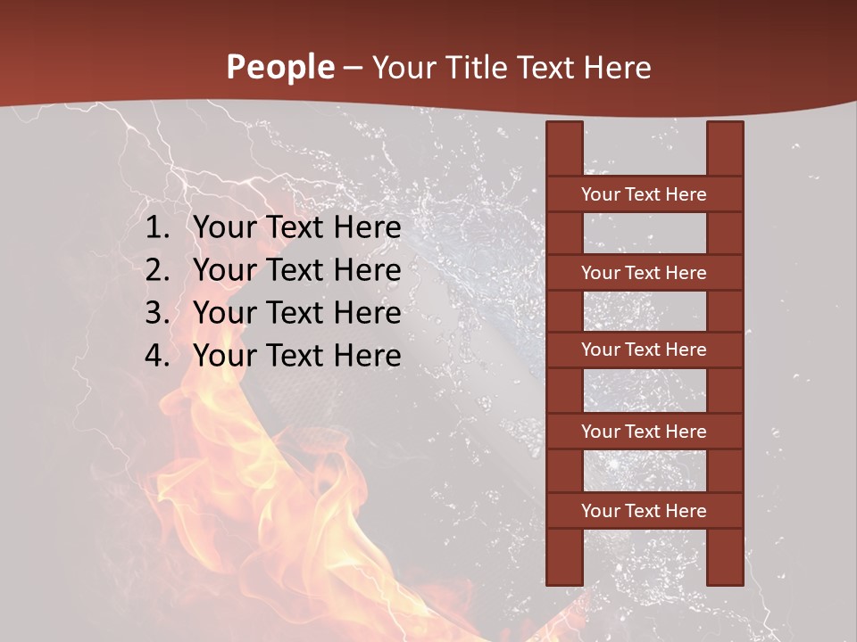 Fire Black Splash PowerPoint Template