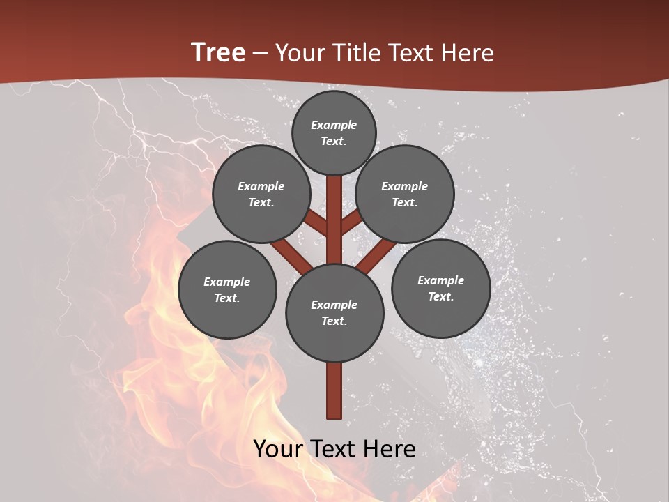 Fire Black Splash PowerPoint Template