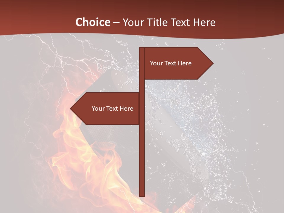 Fire Black Splash PowerPoint Template