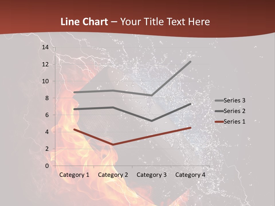 Fire Black Splash PowerPoint Template