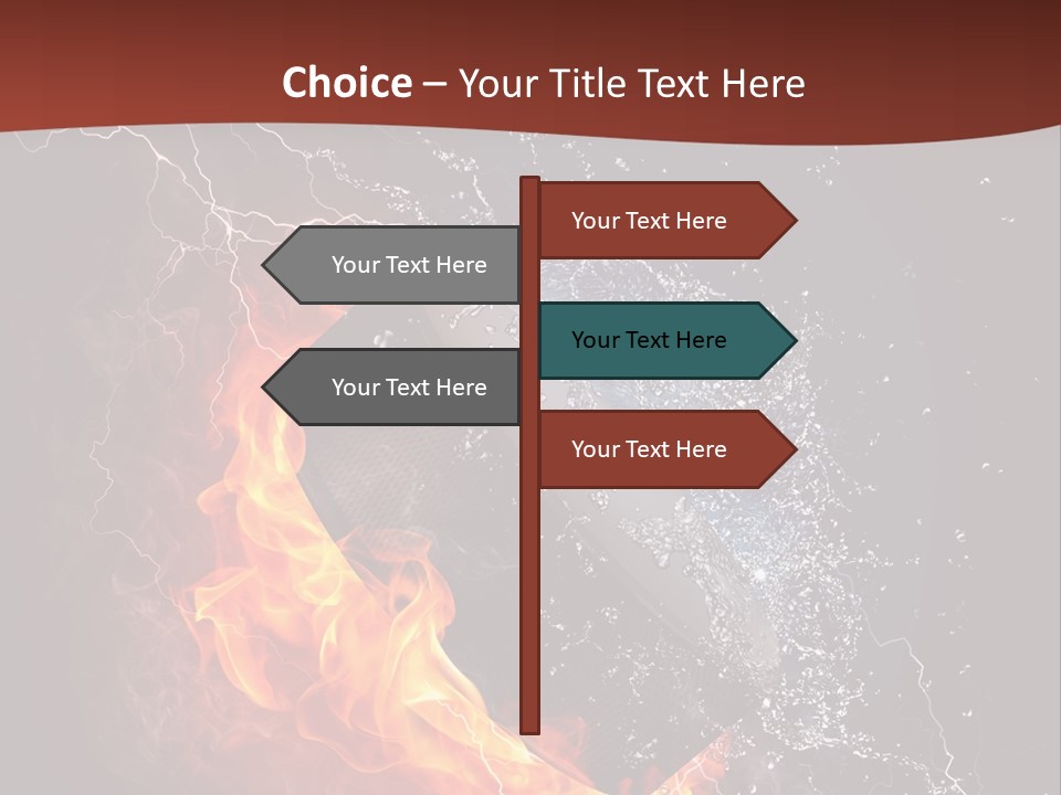 Fire Black Splash PowerPoint Template